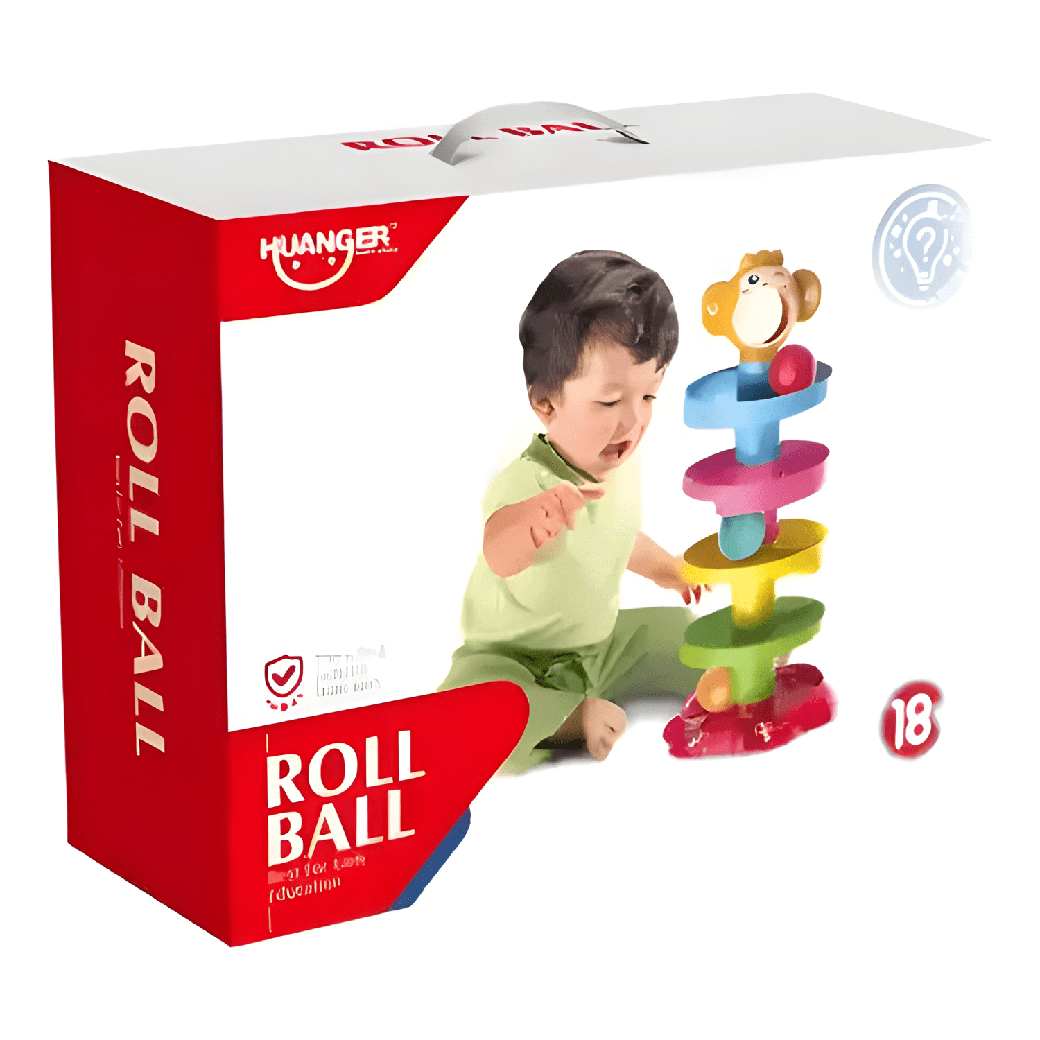 Torre montessori de caída con bolas giratorias para niños-2
