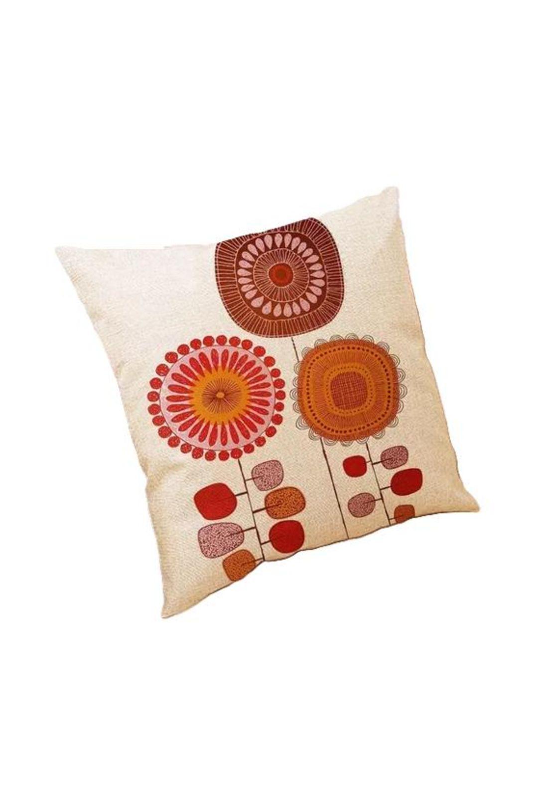 Set de 4 Fundas Cojín Lino Algodón Cuadrado 45 cm Beige-2
