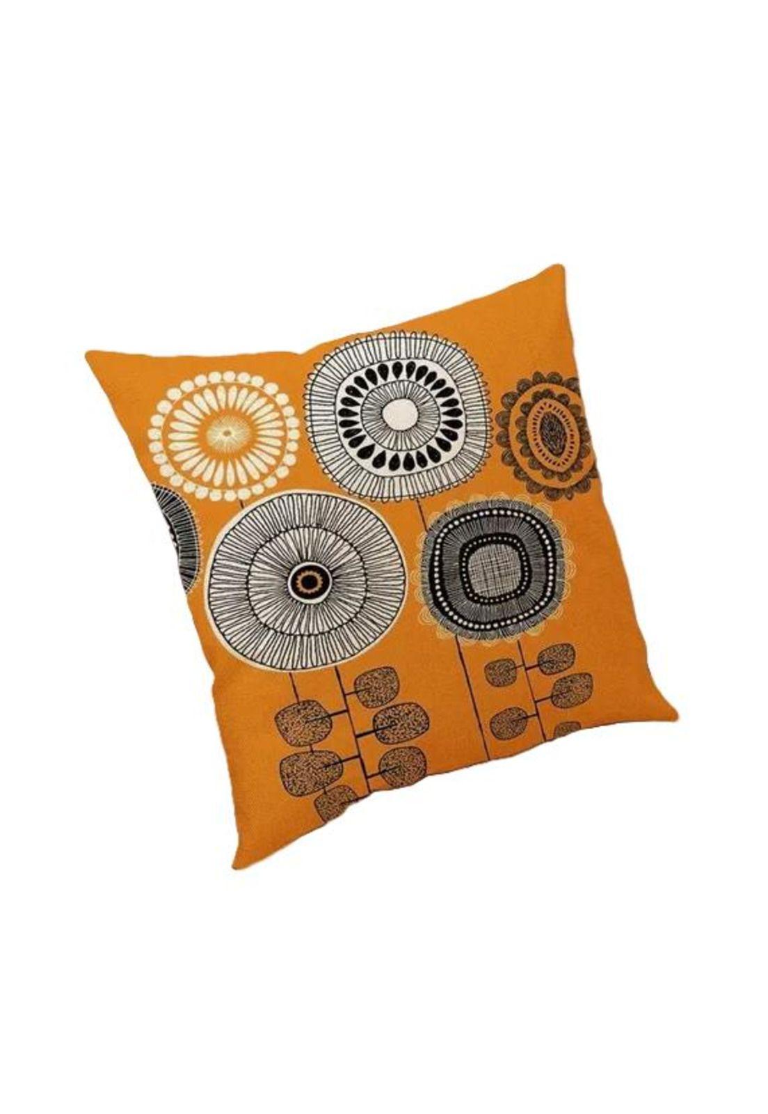 Set de 4 Fundas Cojín Lino Algodón Cuadrado 45 cm Beige-3