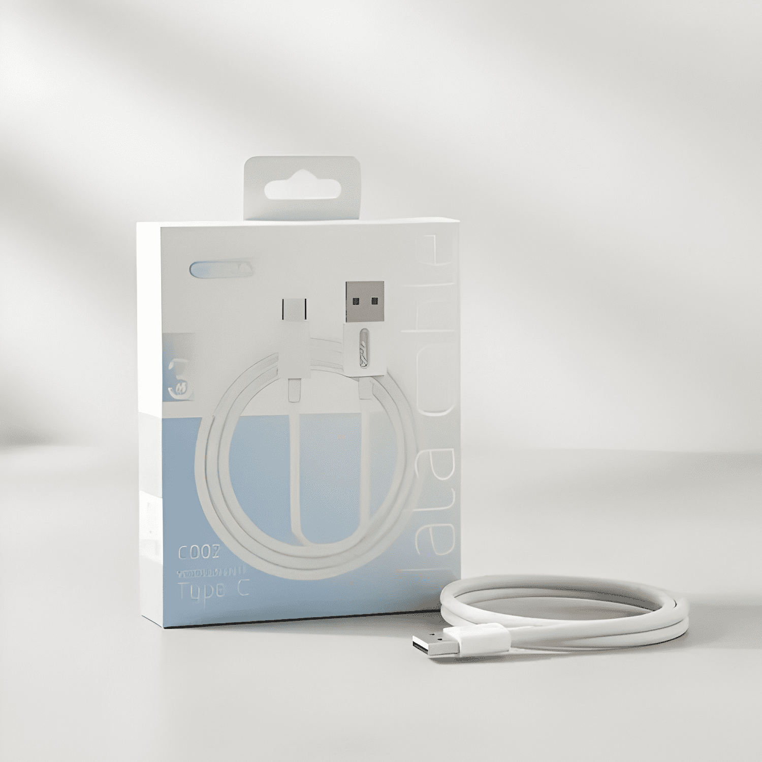 Cable tipo c 1 metro carga rápida 2.1a ce rohs aj shop-3