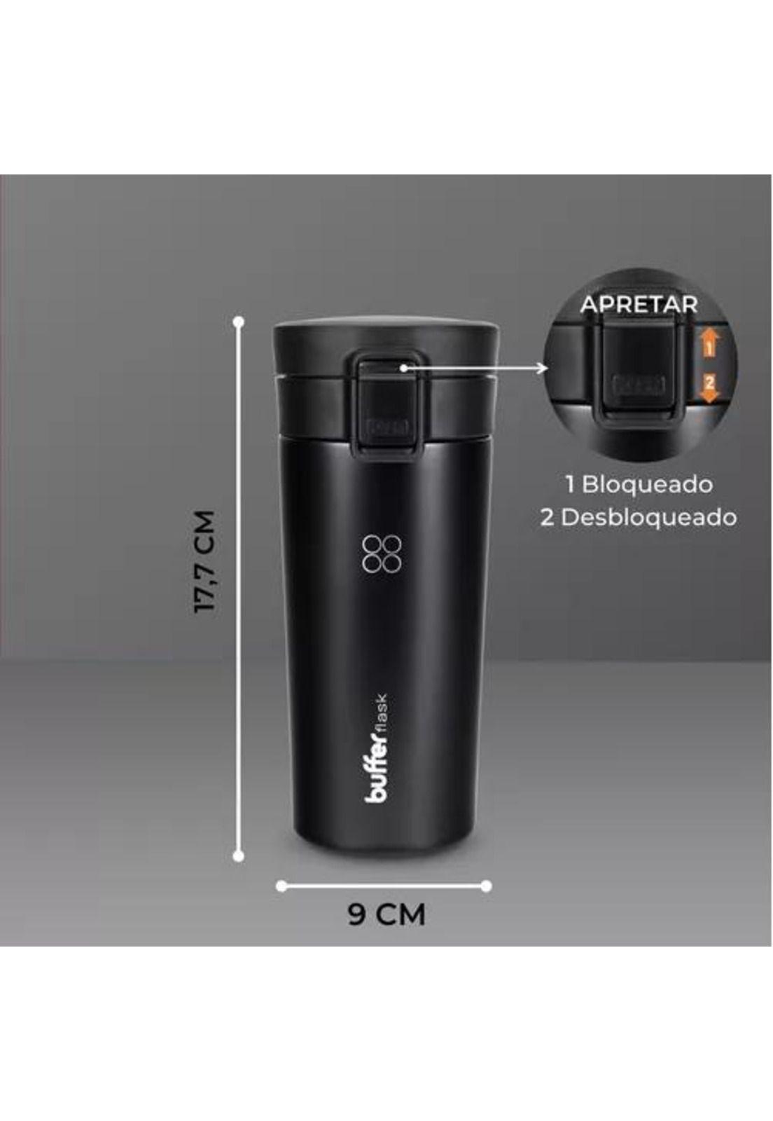 Buffer Termo para Café - Mug, Vaso Térmico, 380 ml, 13 oz, Sellable, Color Negro-5