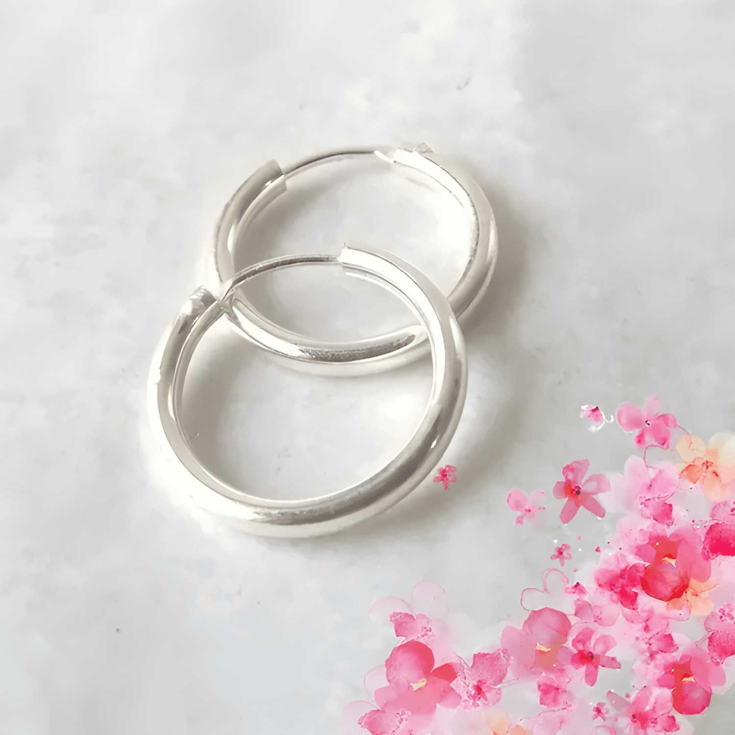 Aros De Plata 925 Argollas 14 Mm-2