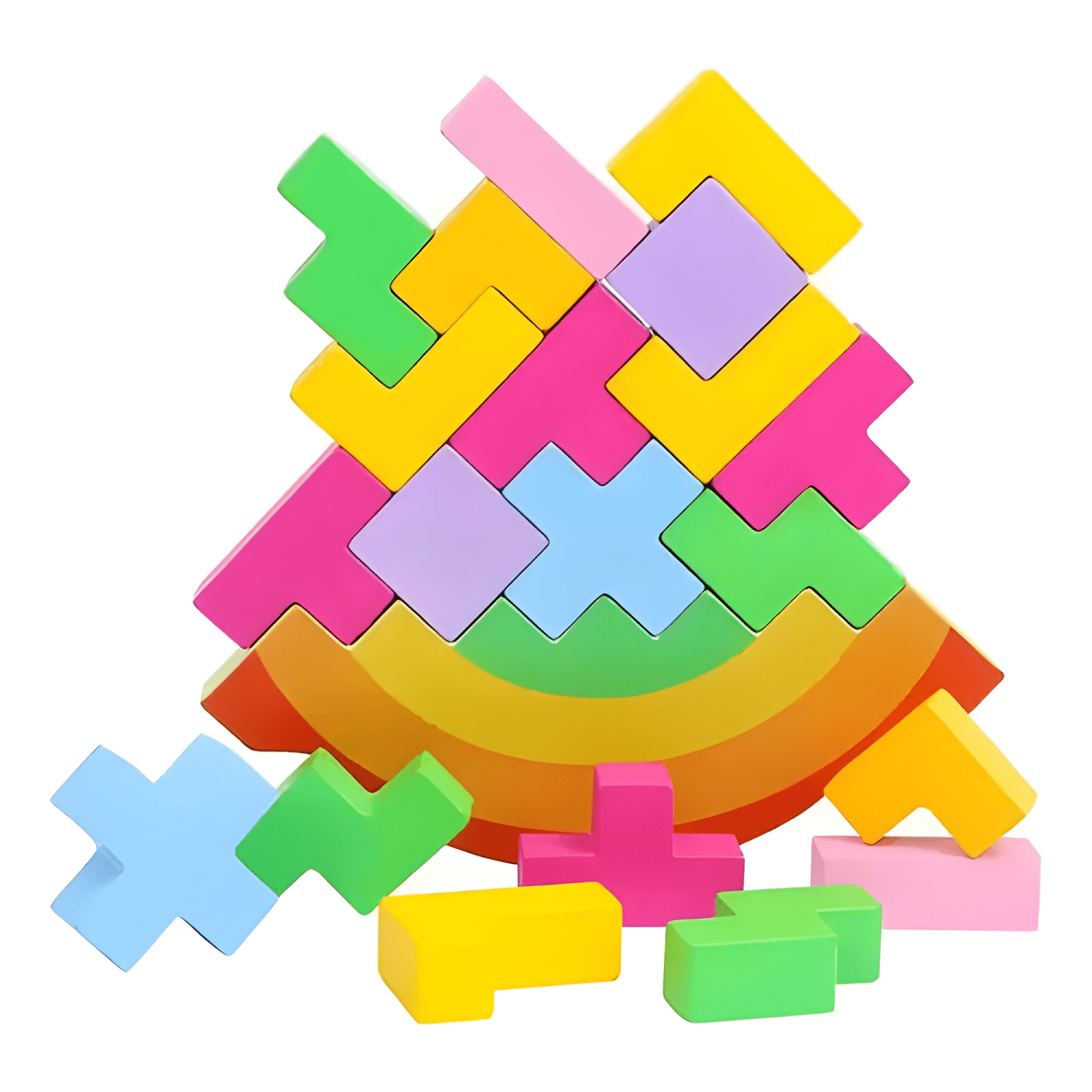 Balance de tetris para niños juguete apilable-0