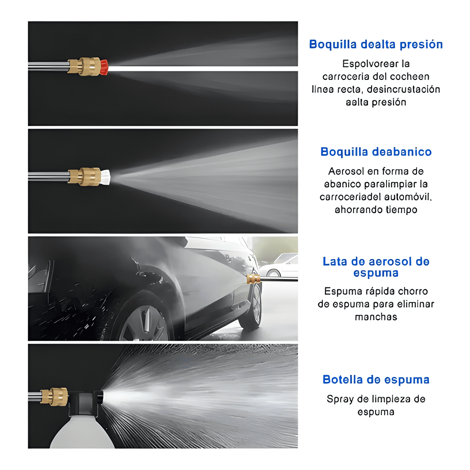 Hidrolavadora portátil inalámbrica 500W 30bar 50m manguera-3