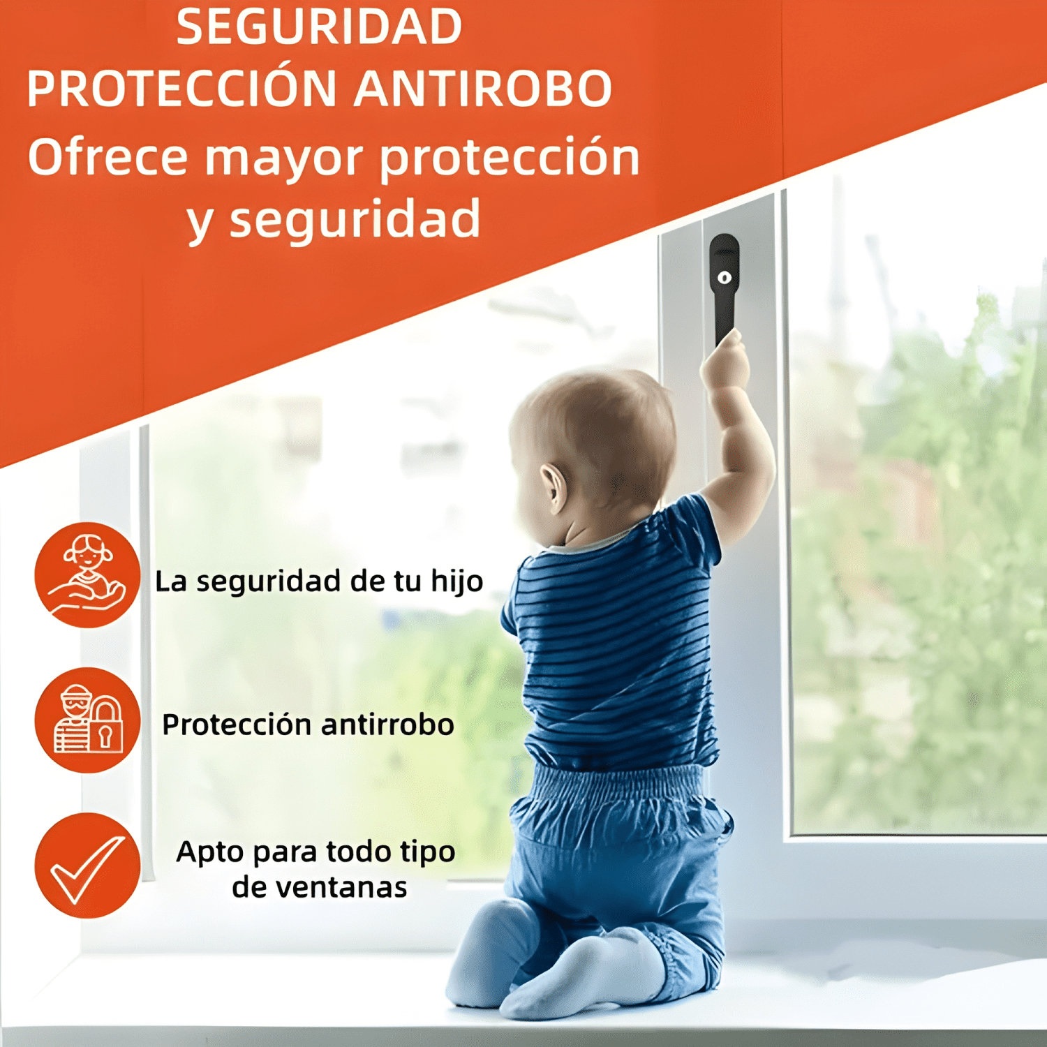 Manilla aluminio con cerradura llave y seguro ventanas 4u-3