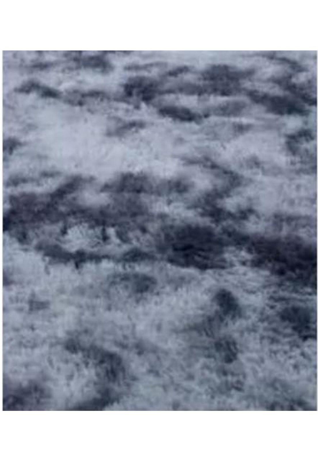 Alfombra Peluda Grande 2x2.4 m Gris Oscuro Jaspeado-0