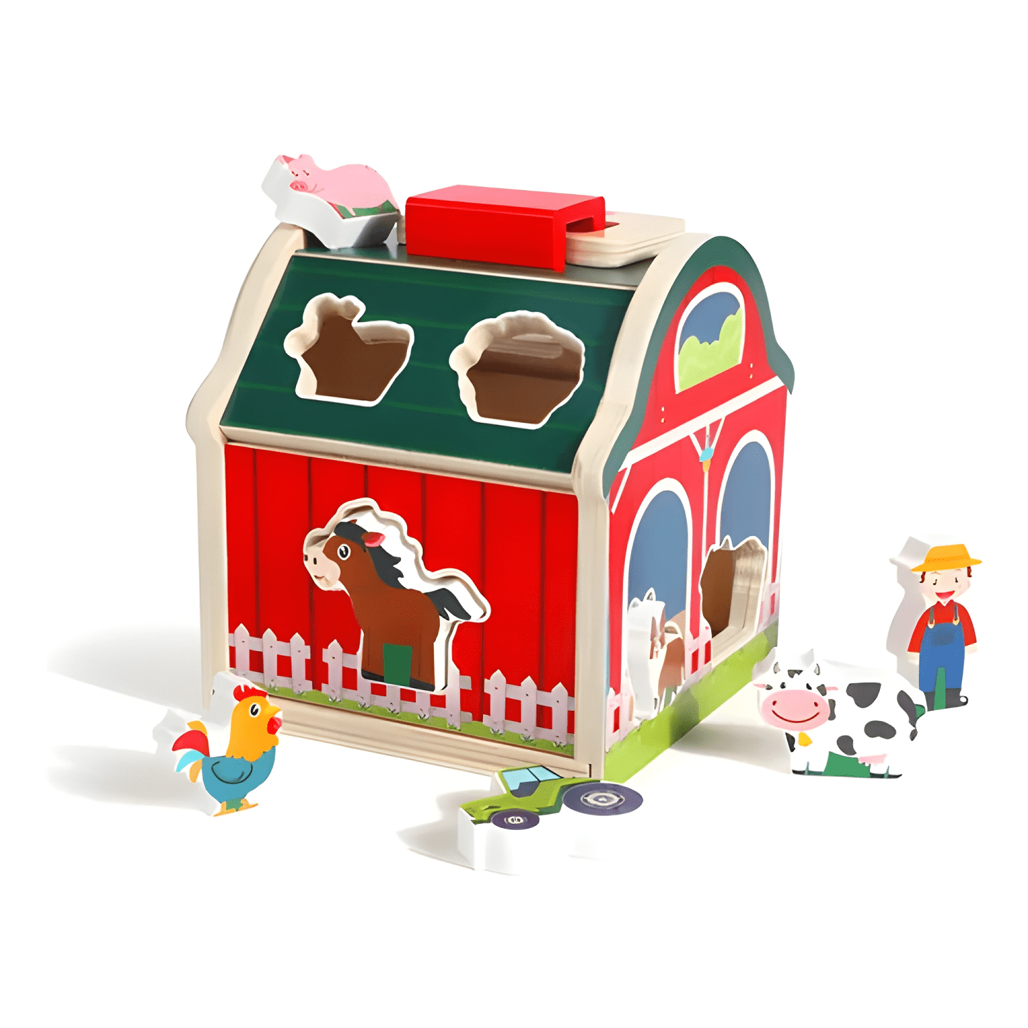Juguete granja animales de madera didáctico niños #2-0