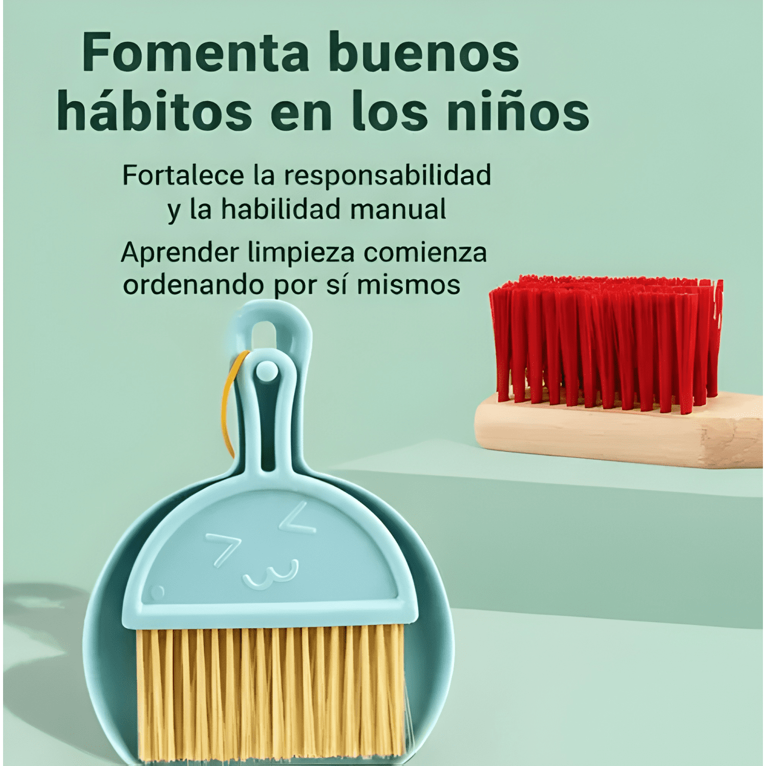 Set aseo didáctico madera niños juguete limpieza-4