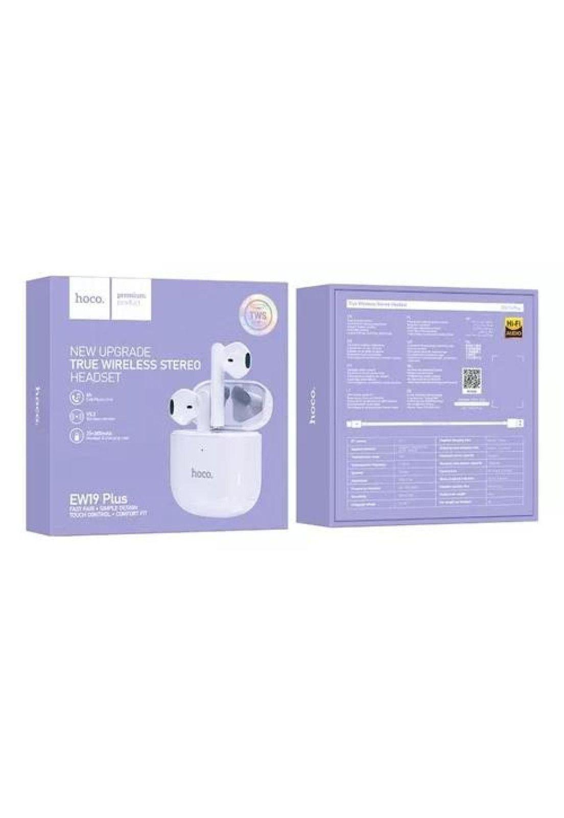 Audífonos inalámbricos BT 5.3 TWS excelente sonido EW19 Plus púrpura-2