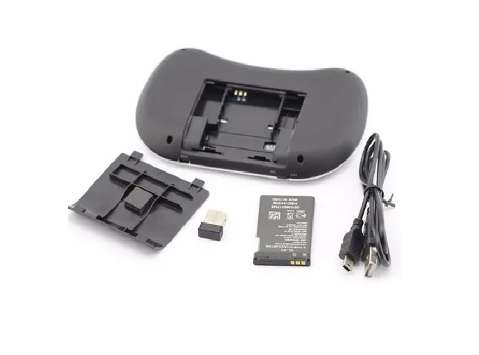 Mini teclado inalámbrico touchpad smart tv pc xbox negro-1