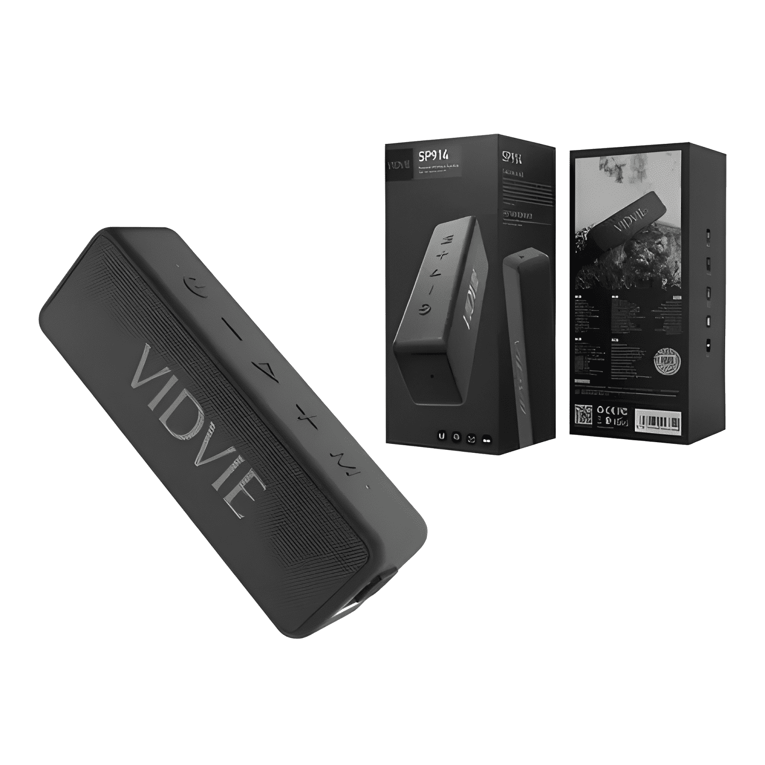 Parlante sp914 portátil con bluetooth waterproof Negro-1