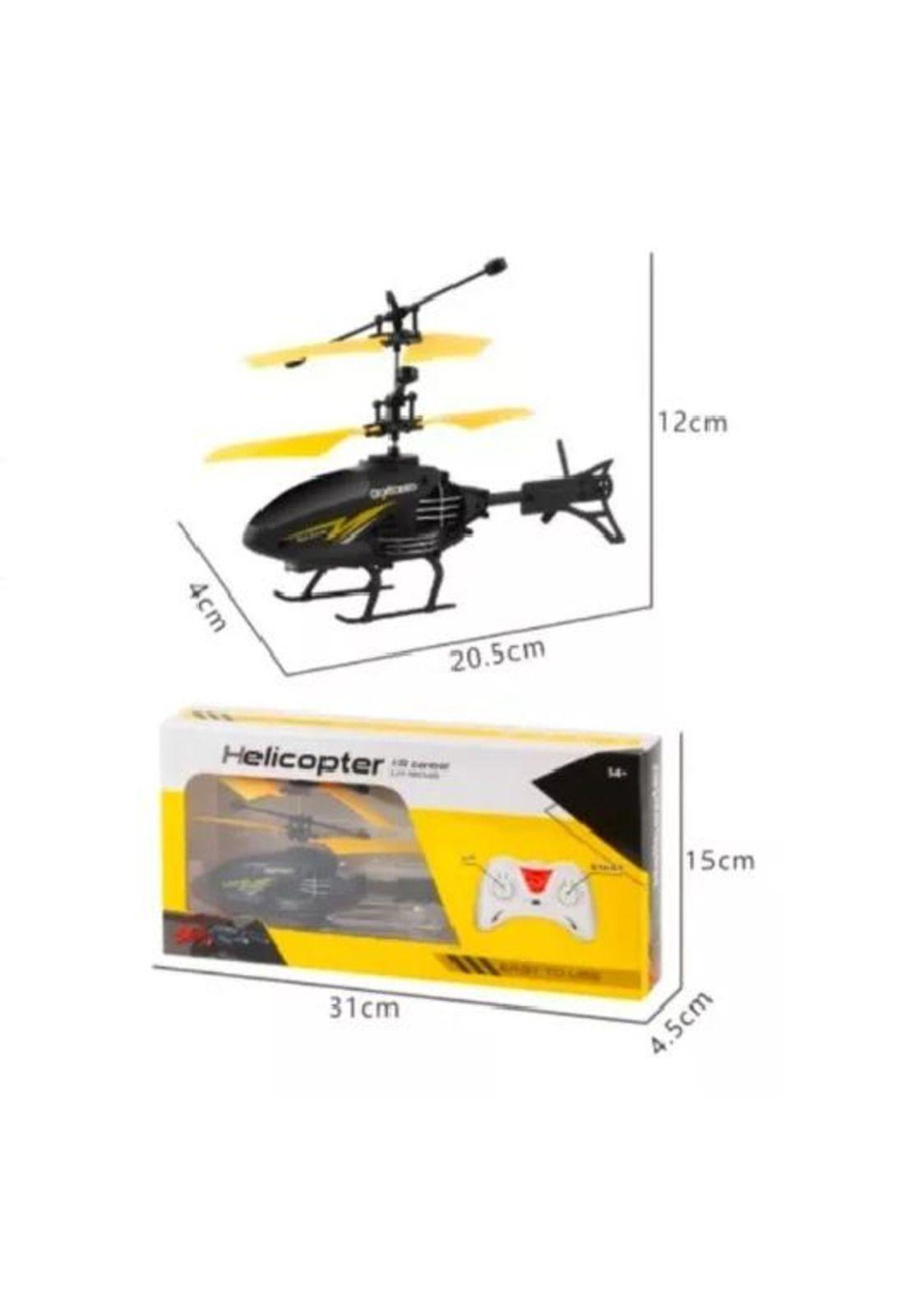 Helicóptero volador mini dron control remoto amarillo-2