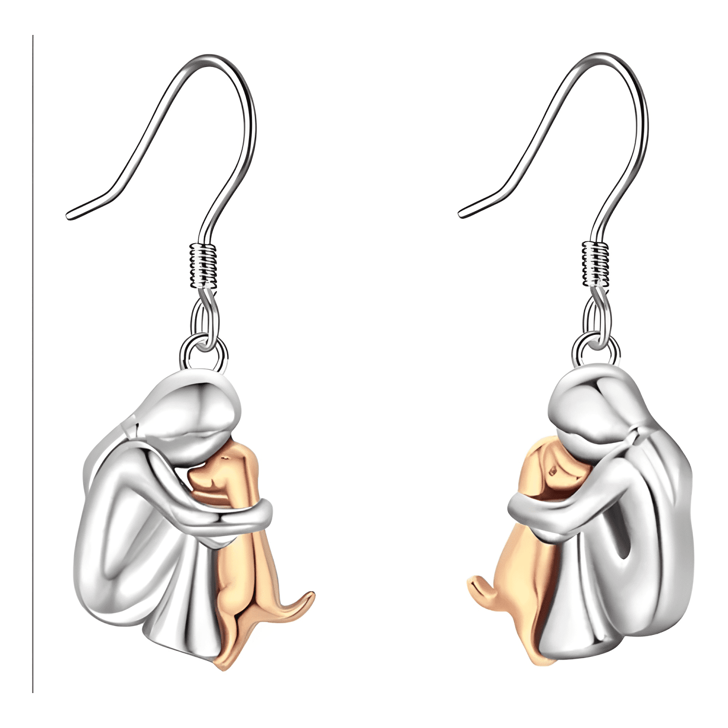 Aros Mujer Perro Pendientes Plata 925 Joya Mujer Regalo #2-4