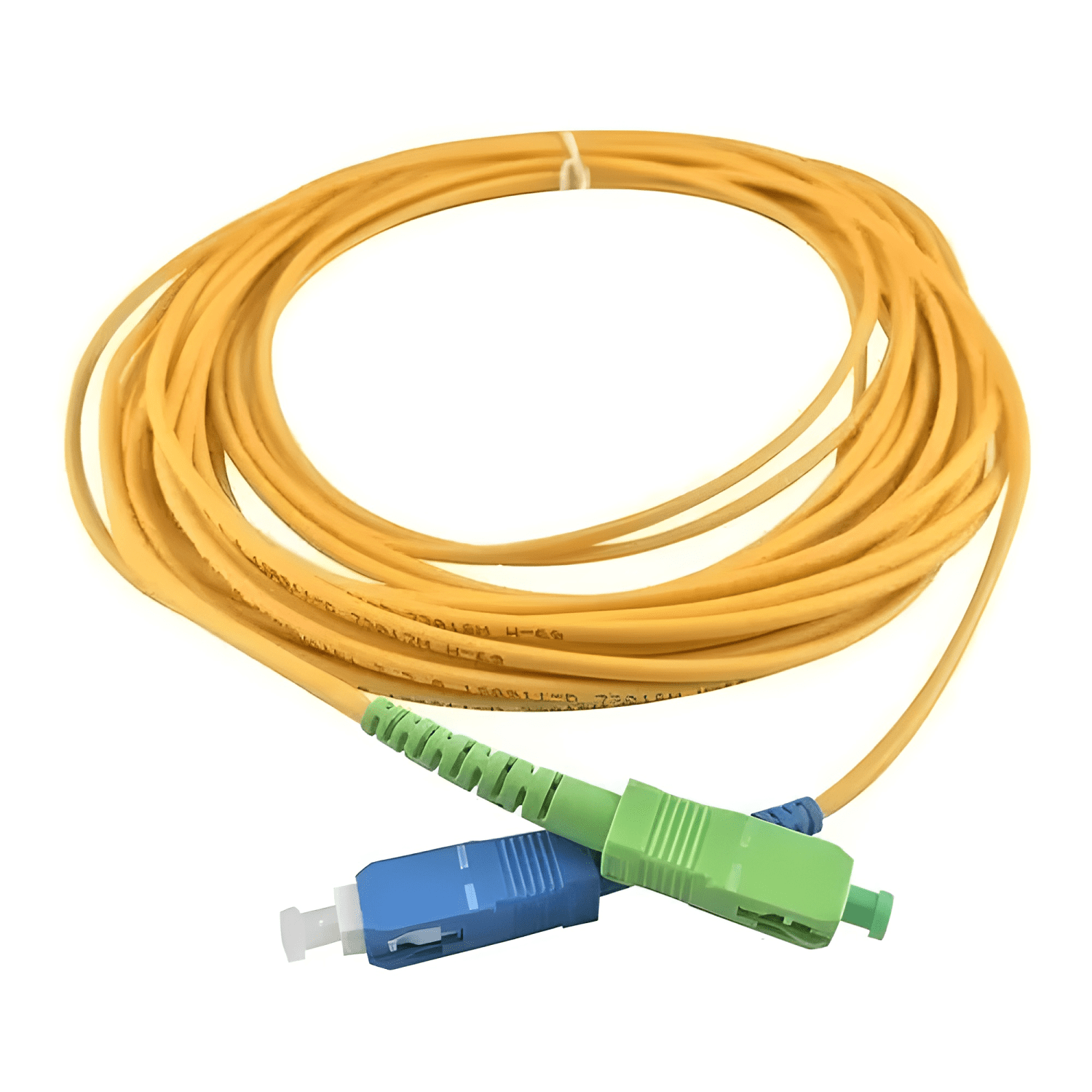 Cable Patch Cord Fibra Óptica Monomodo 5m SC/APC a Amarillo-2