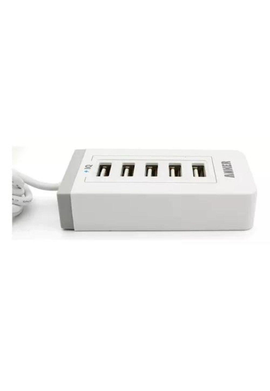 Cargador auto múltiple 5 USB 50W Anker blanco-2