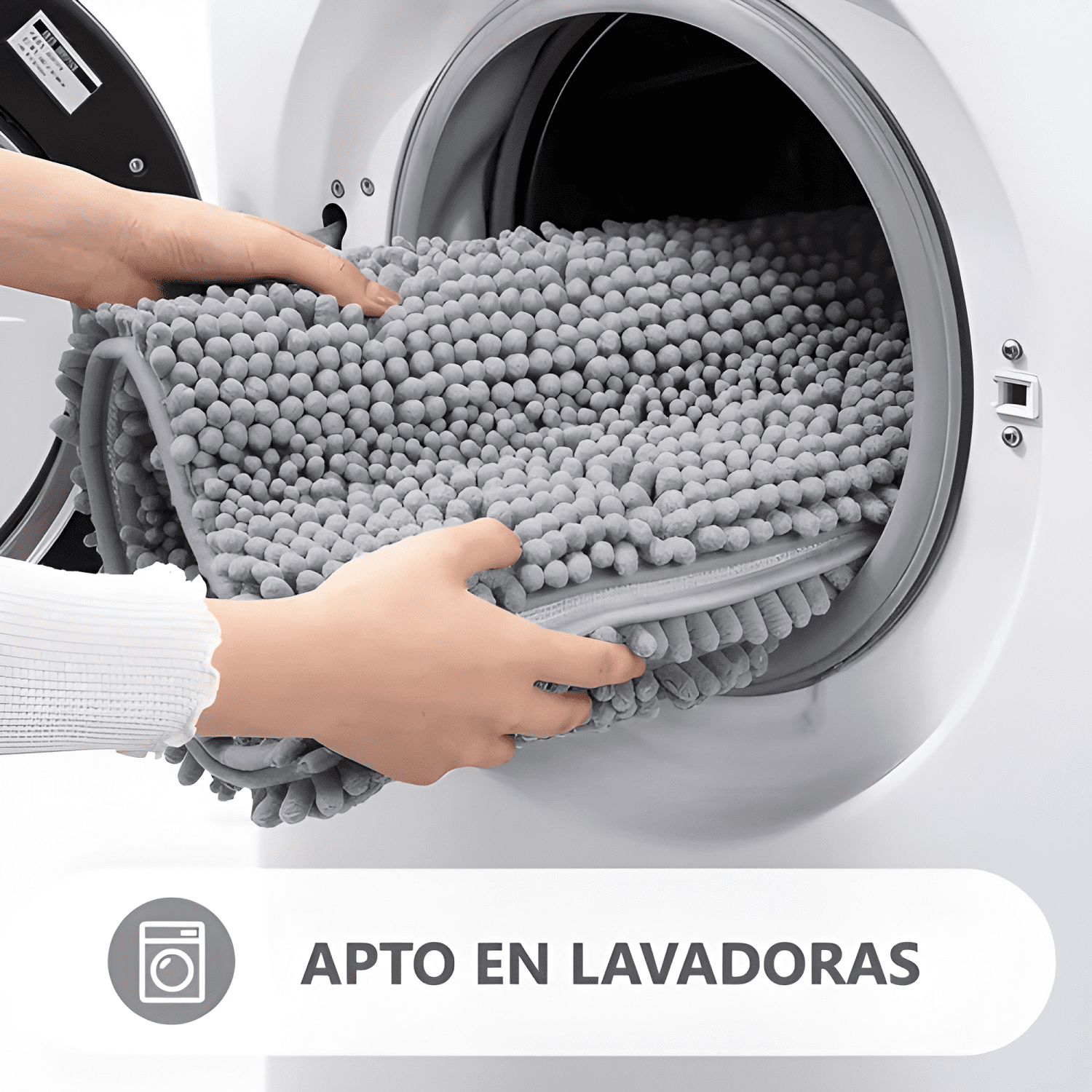 Tapete Alfombrilla De Baño Super Absorbente Piso Tina Gris-2