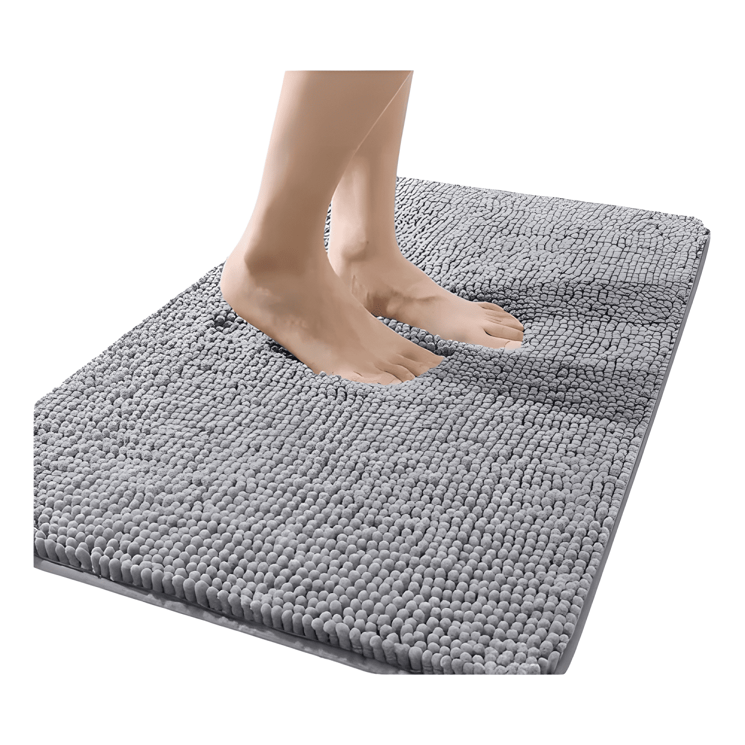 Tapete Alfombrilla De Baño Super Absorbente Piso Tina Gris-3