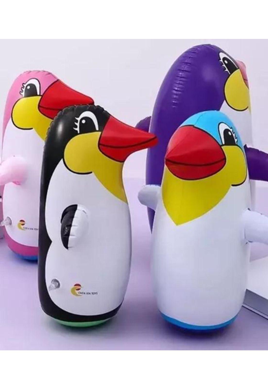 Pingüino porfiado inflable verano juguete multicolor-2