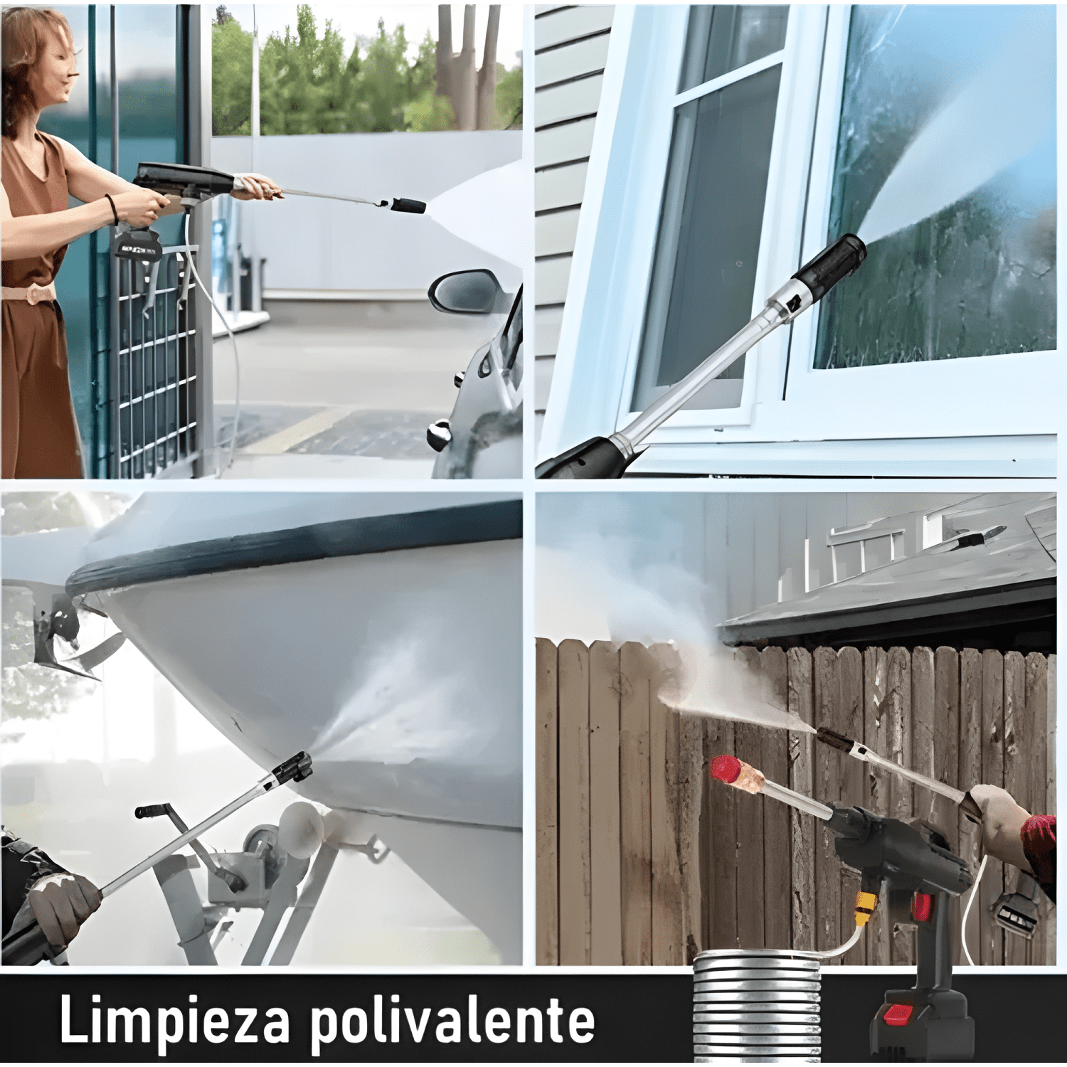 Hidrolavadora Inalambrica/ Pistola Lavado Coche 48v Portatil-3
