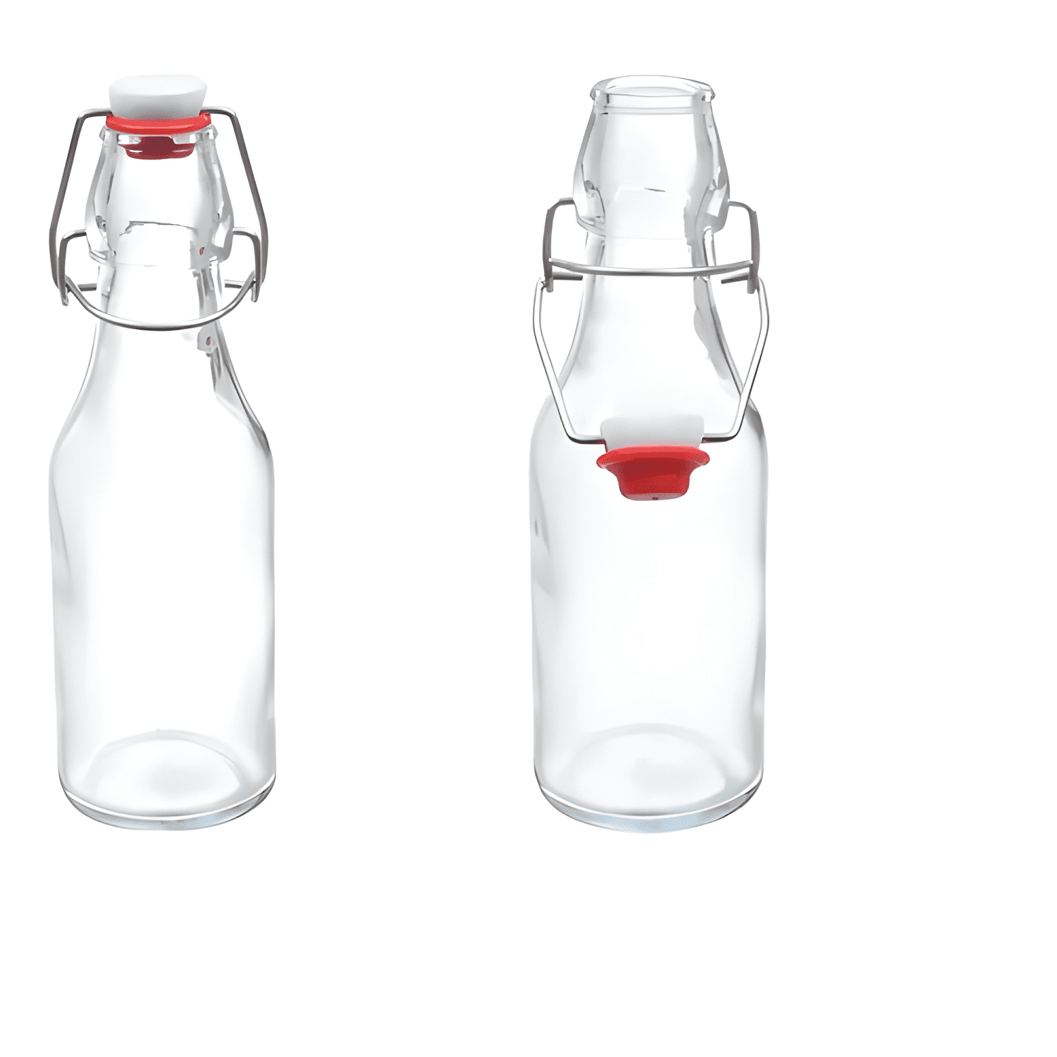 Frasco vidrio hermético vinagra o leche 250 ml, blanco-0