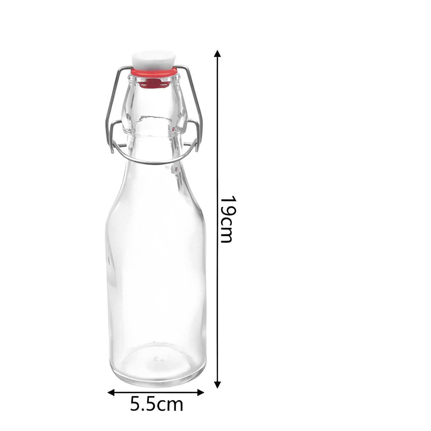 Frasco vidrio hermético vinagra o leche 250 ml, blanco-4
