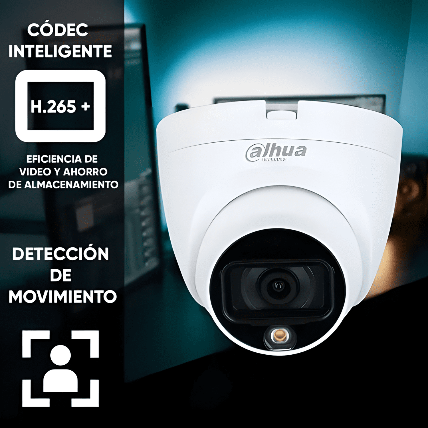 Dahua HDW1239T1ALEDS5 Cámara Domo Ip Full Color Blanca-3