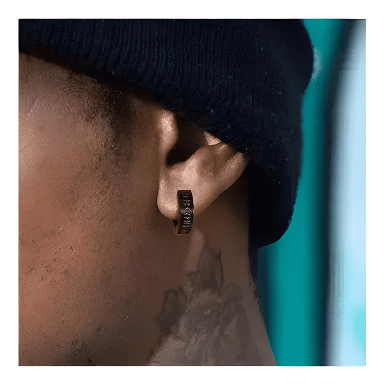 6 Pares Aretes Con Piercing Pendientes Runas Vikingas Negro-4