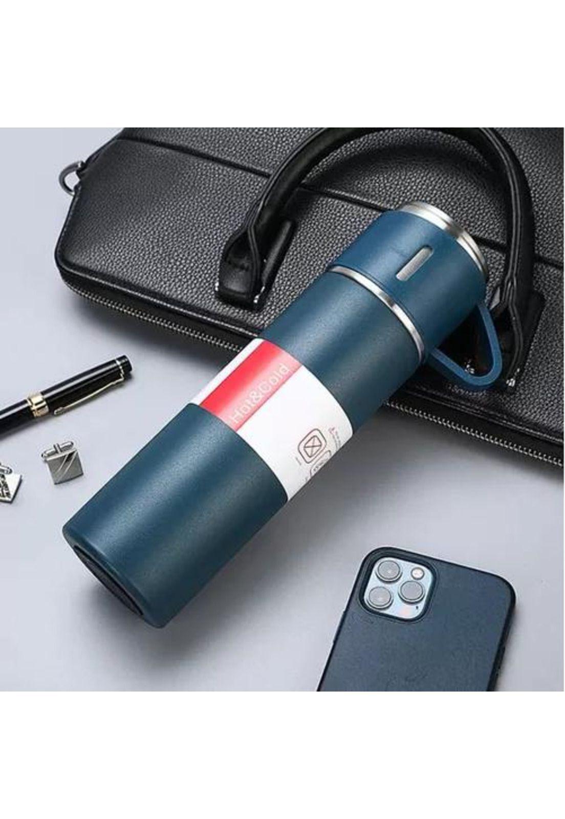 Kit de Termos de Acero Inoxidable - 3 Tazas para Café, Té y Agua, Color Azul-4