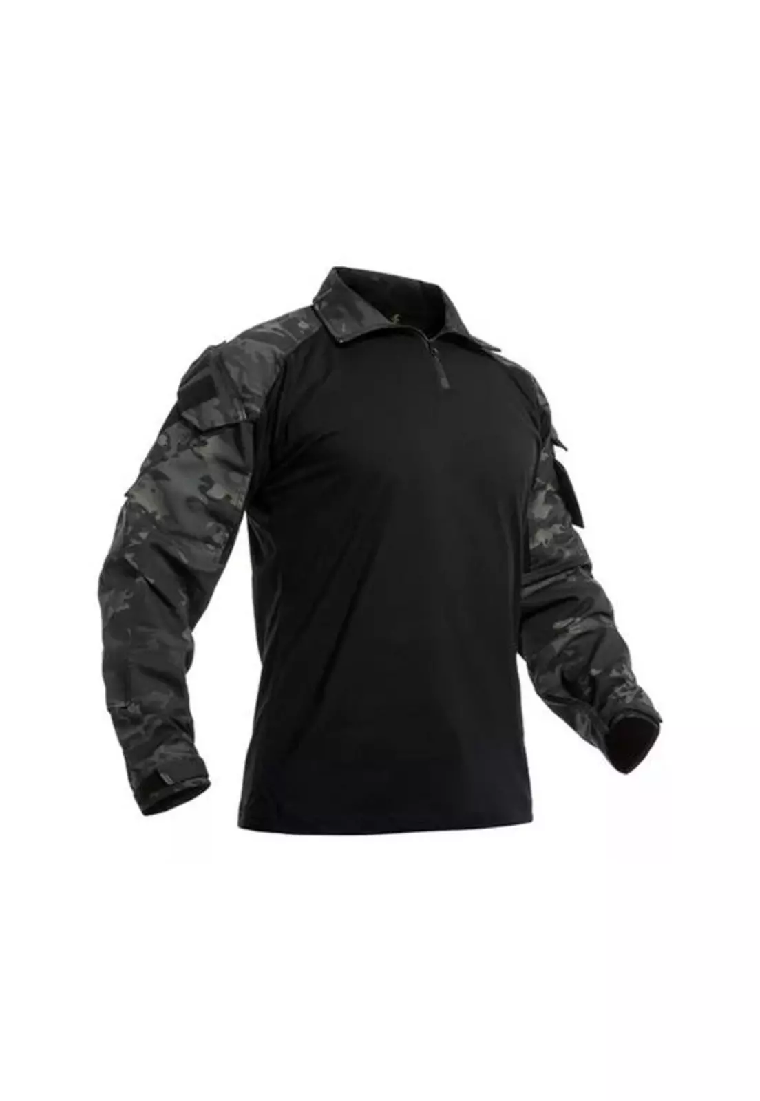 Polera Táctica Combat Shirt Militar Airsoft, Color Multicam Black, Talla 4XL-1