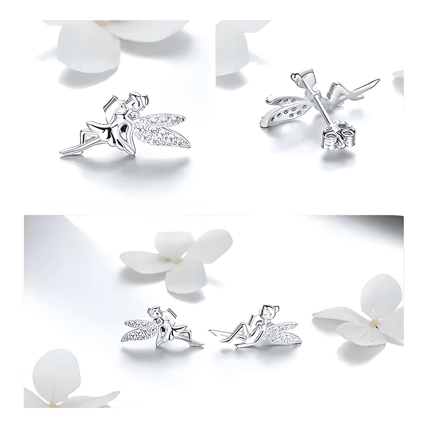 Aros Plata 925 Hadas Bailarinas Plateadas Zarcillos-1