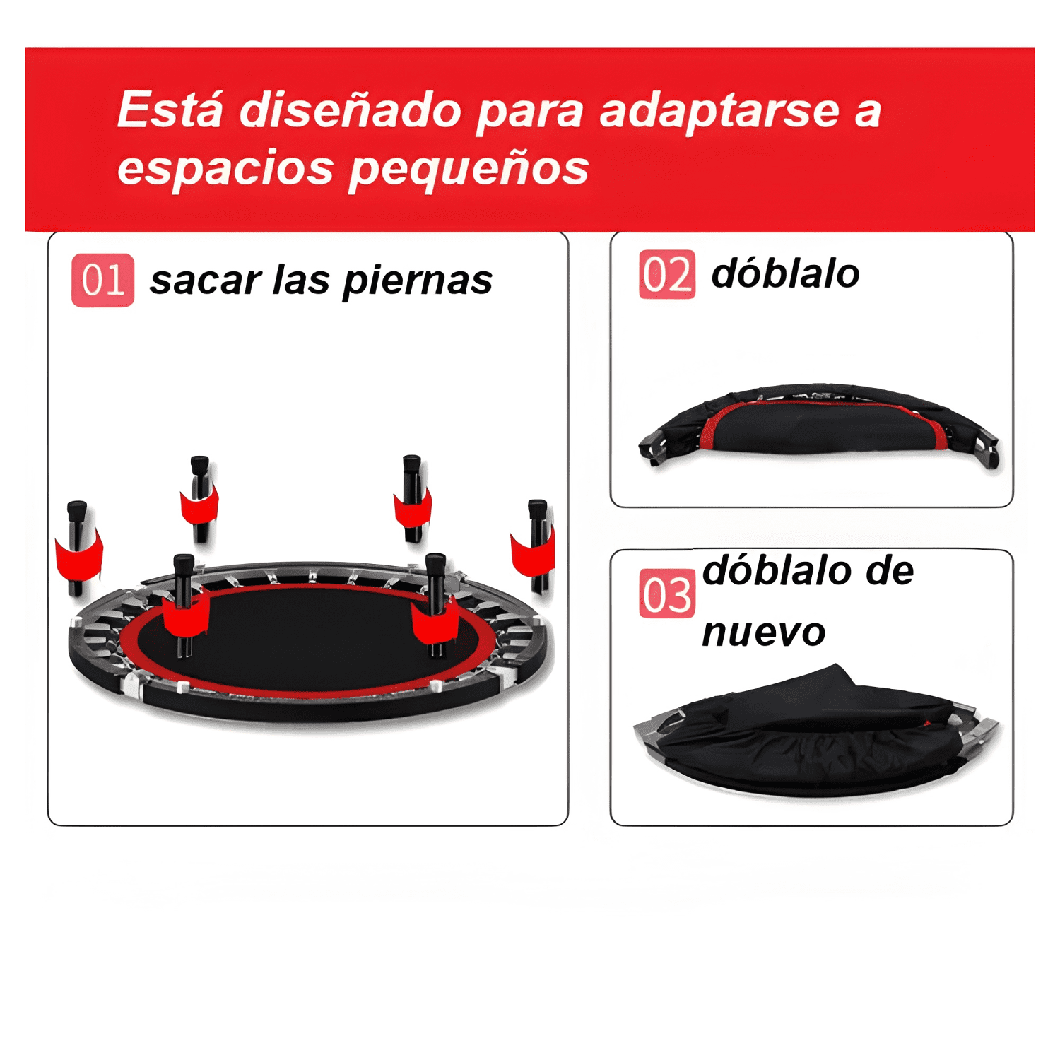 Trampolín cama elástica con soporte Fit 1,2 m #1-3