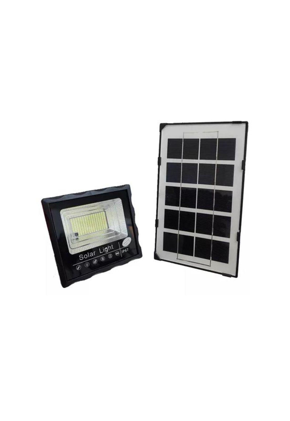 Foco led 40w + panel solar + control 63 leds color negro-2