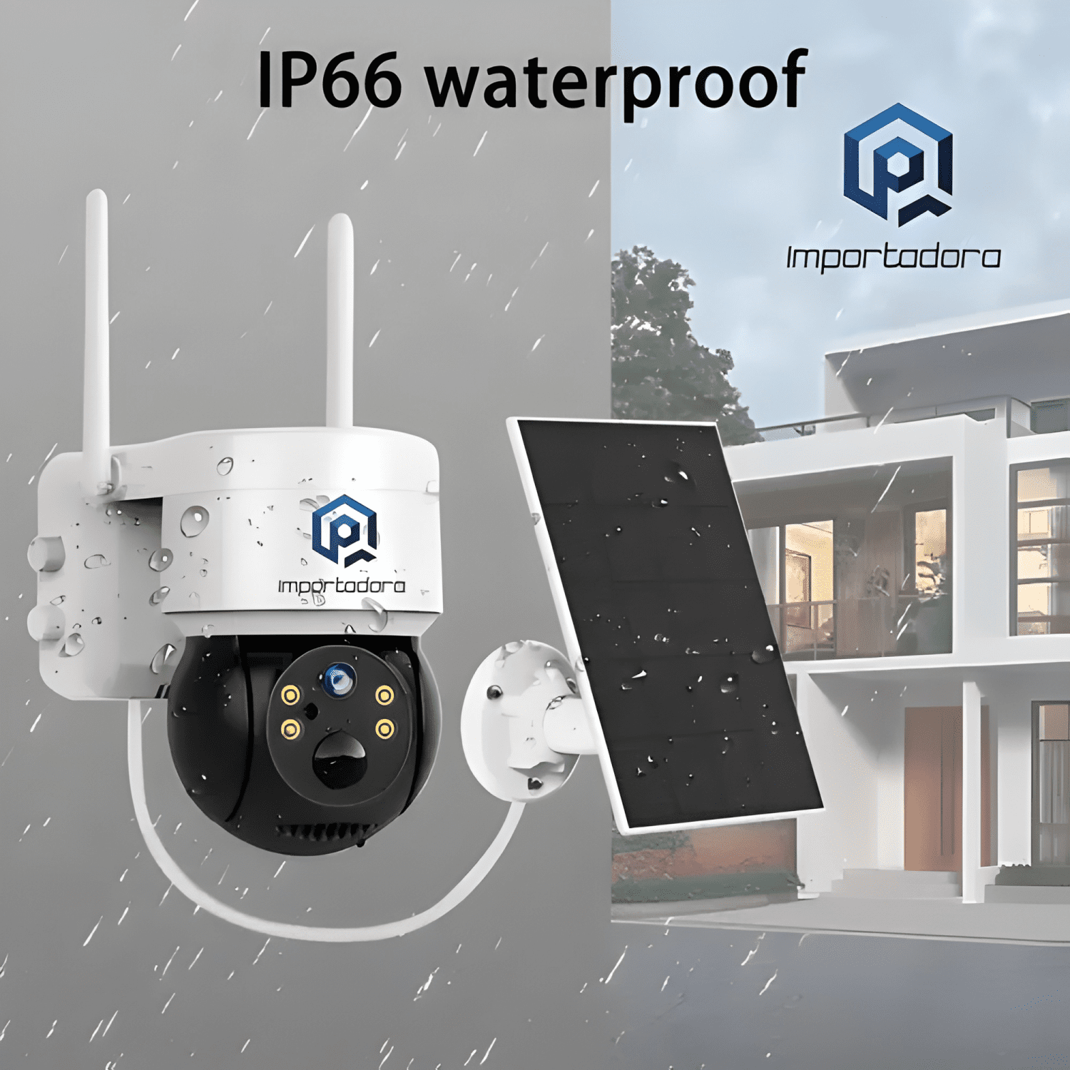 Cámara Domo QP-JK-Q66 Solar 1080p Exterior Inalámbrica-3