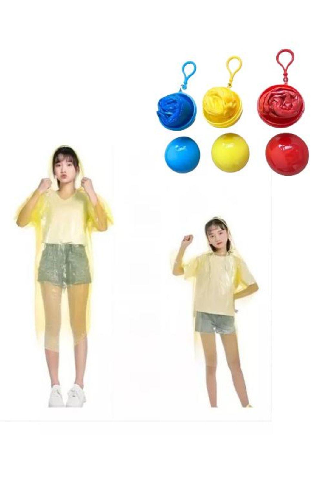 Poncho capa impermeable ultraliviano portátil estilo llavero-5