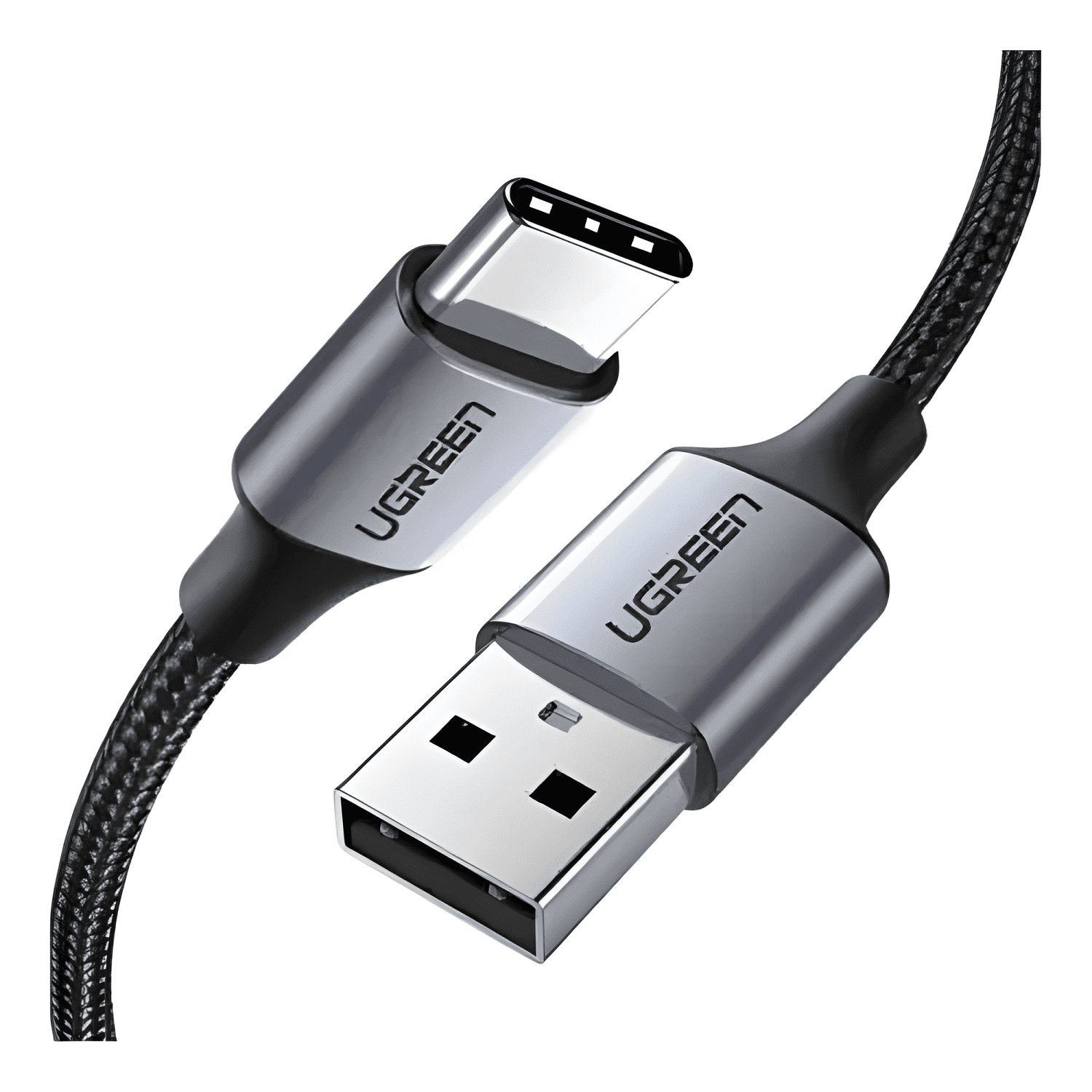 Cable USB-C a USB 2.0 a trenzado 2m Negro-2