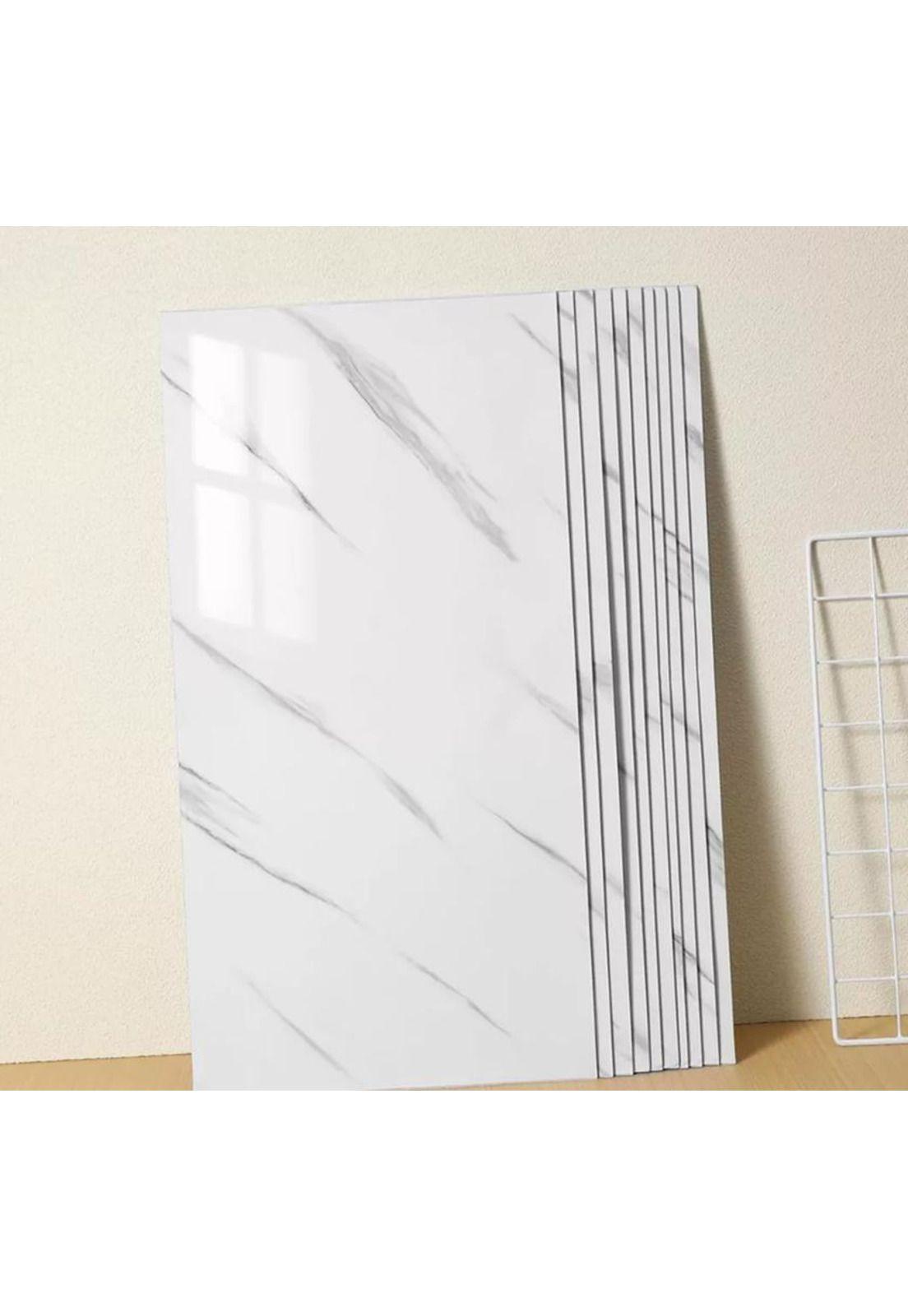 Pack de 15 palmetas autoadhesivas para pared 30x60 cm, color blanco-3