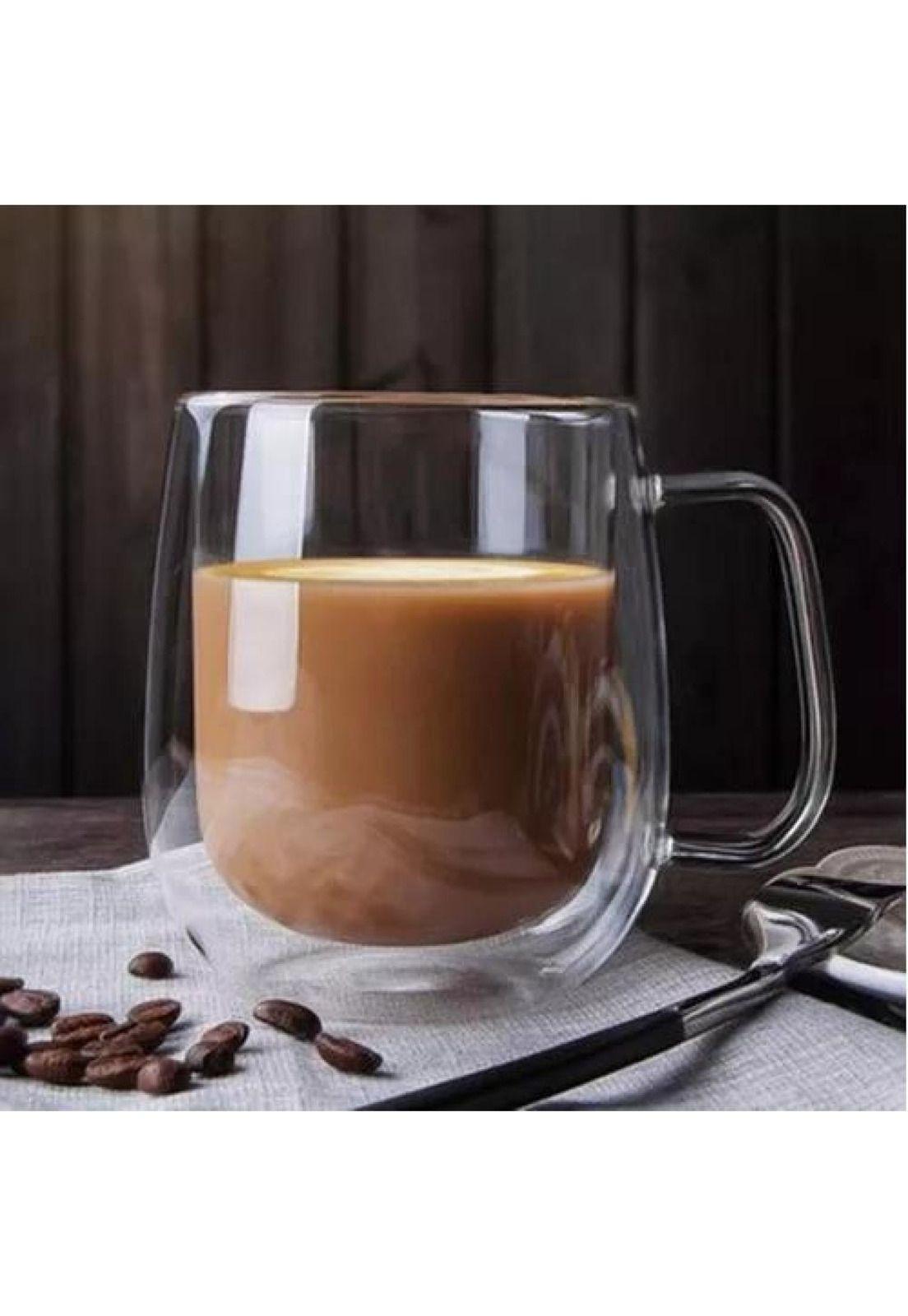 Pack de 2 Tazas Doble Pared - Vidrio 250 ml, Café, Té, Capuccino-3