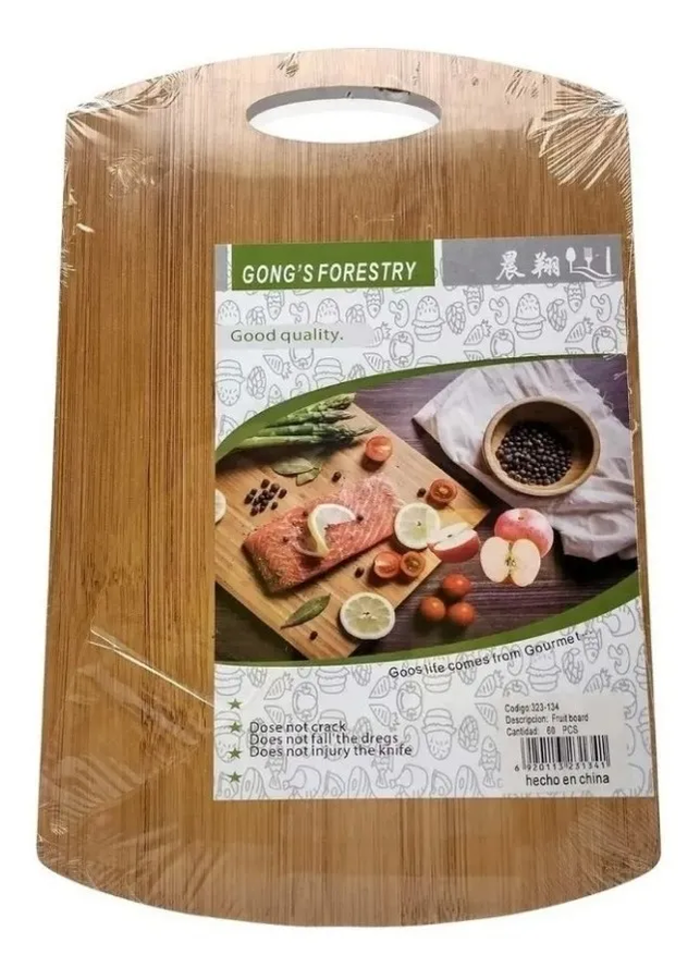 Tabla Para Picar Alimentos De Madera - Gongs Forestry Liso-0