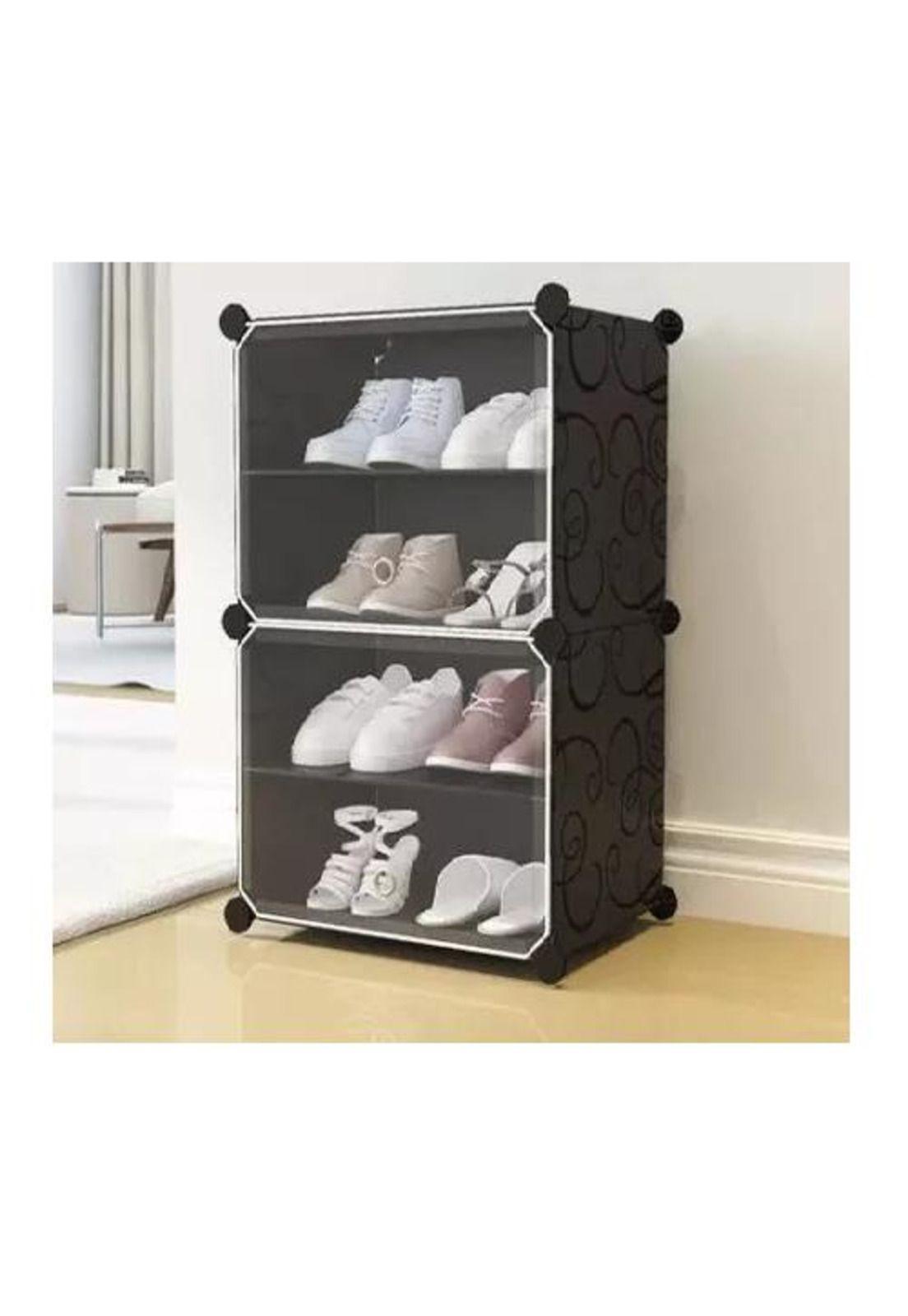 Zapatero organizador de zapatos armable 4 en 1 negro-2