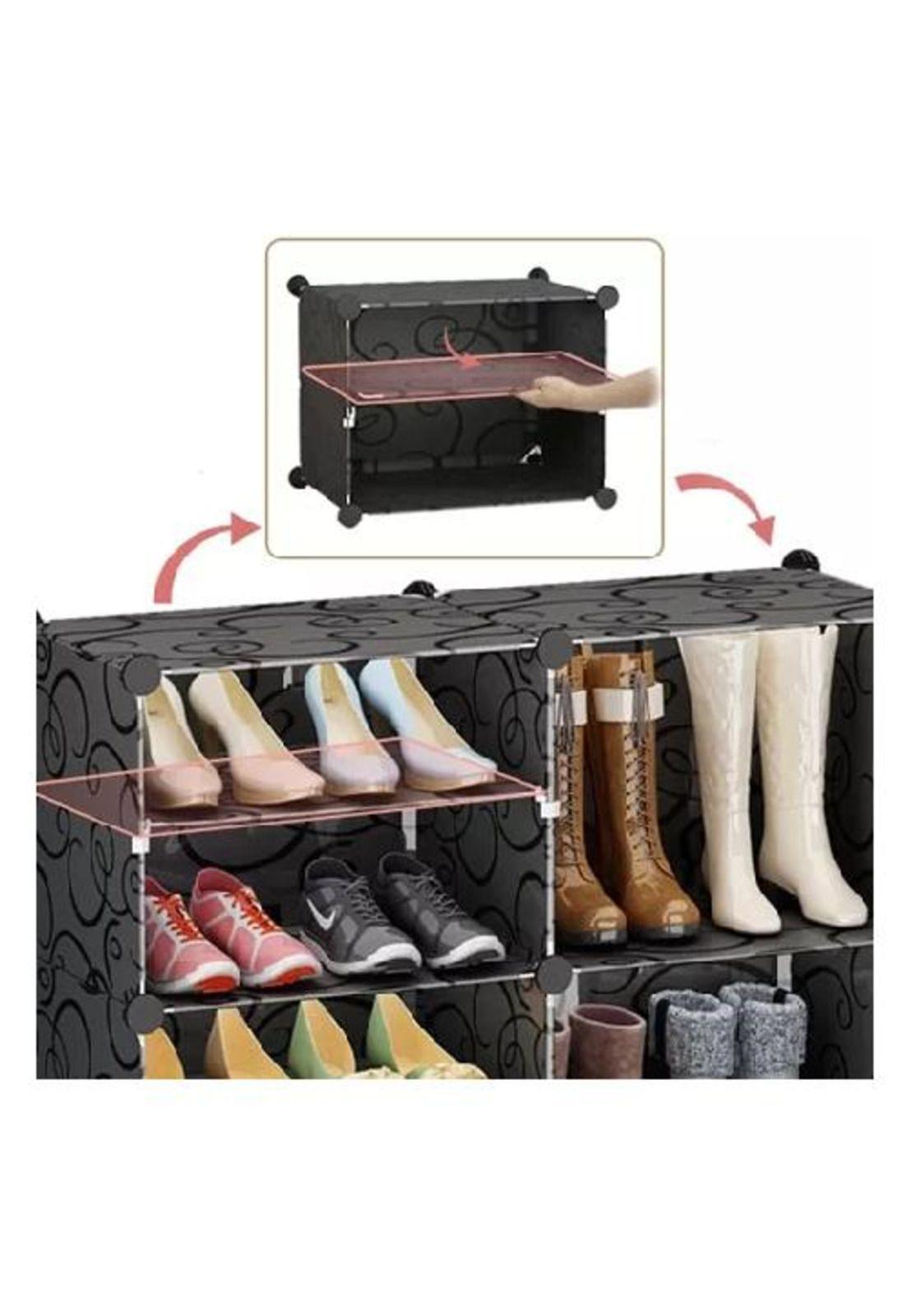 Zapatero organizador de zapatos armable 4 en 1 negro-3