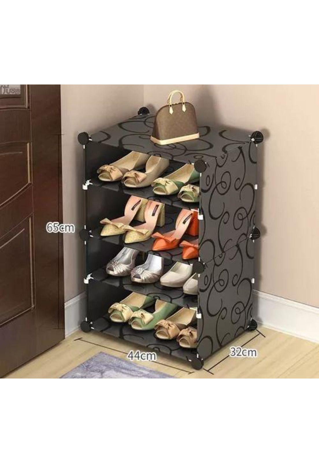 Zapatero organizador de zapatos armable 4 en 1 negro-4
