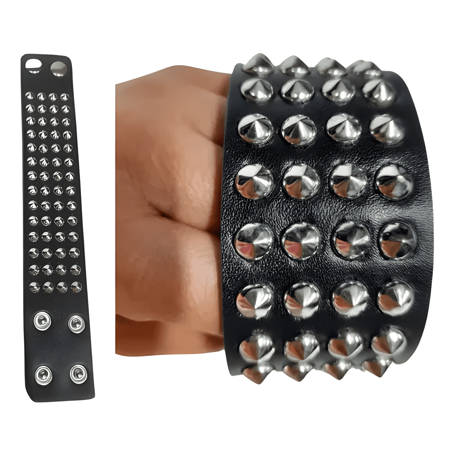 Brazalete pulseras punk rock muñequera-2