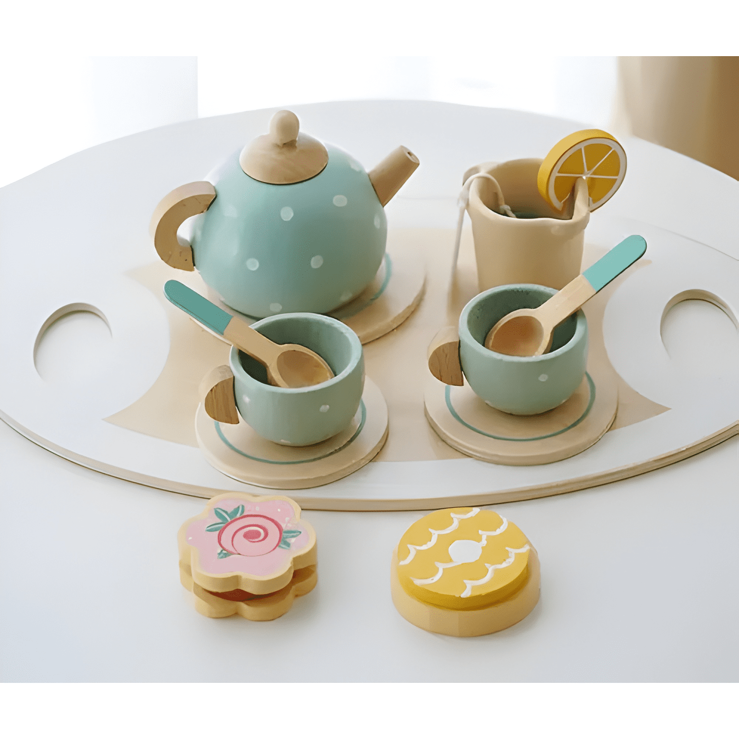 Set de tazas de madera juego didáctico para niños #2-1