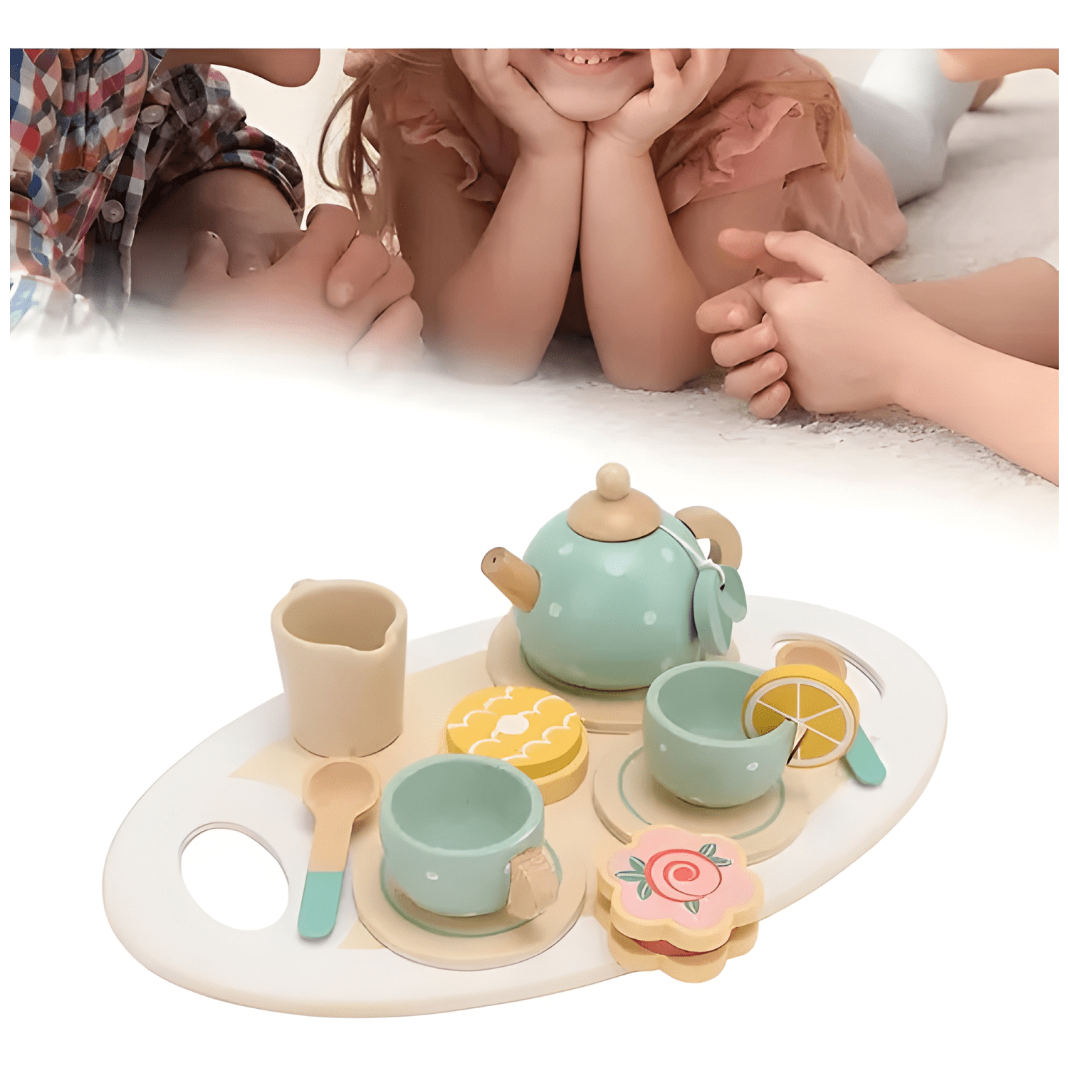 Set de tazas de madera juego didáctico para niños #2-3