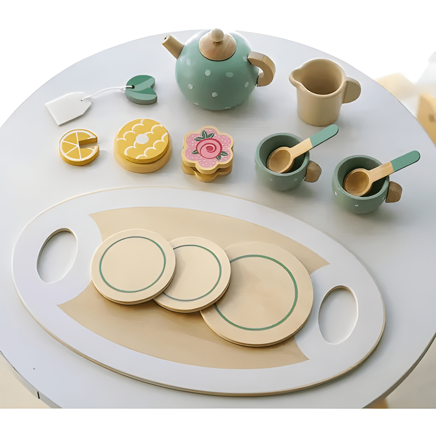 Set de tazas de madera juego didáctico para niños #2-4
