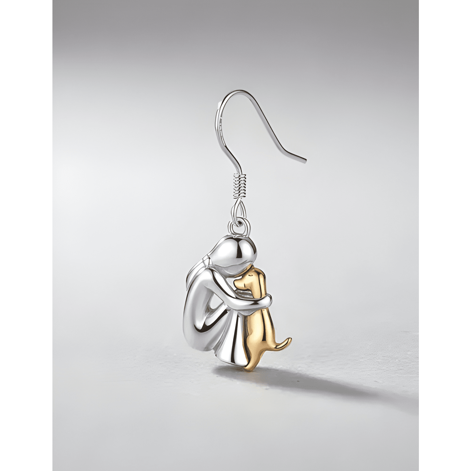 Aros Mujer Perro Pendientes Plata 925 Joya Mujer Regalo #7-4