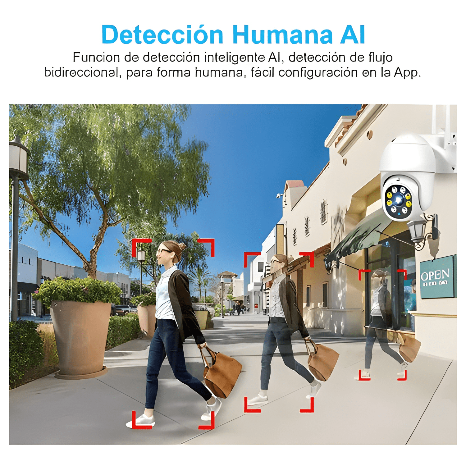 Camara de Seguridad Wifi Interior Exterior Blanco-2