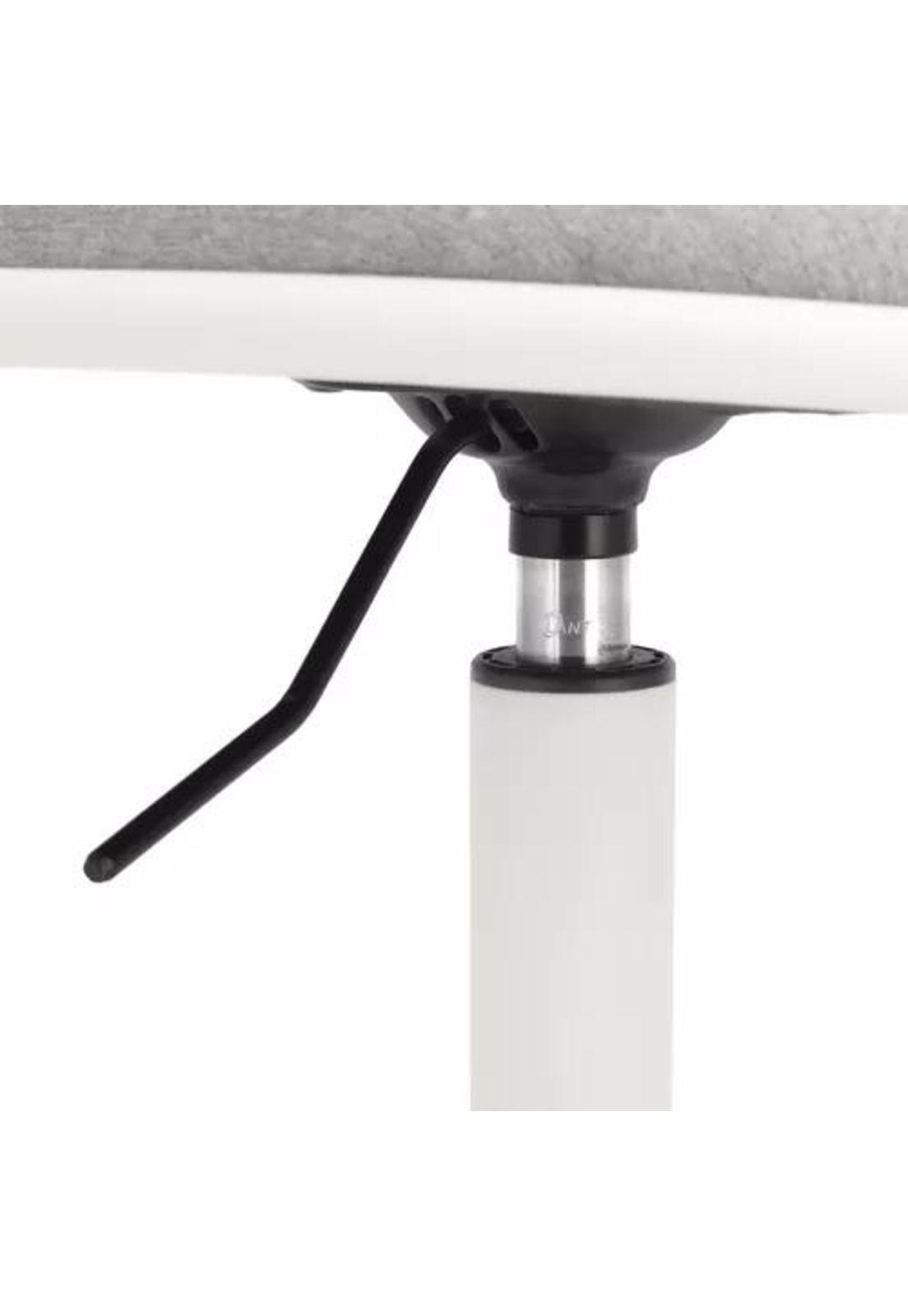 Silla de escritorio con tapizado de tela melange Casaideas color gris-2