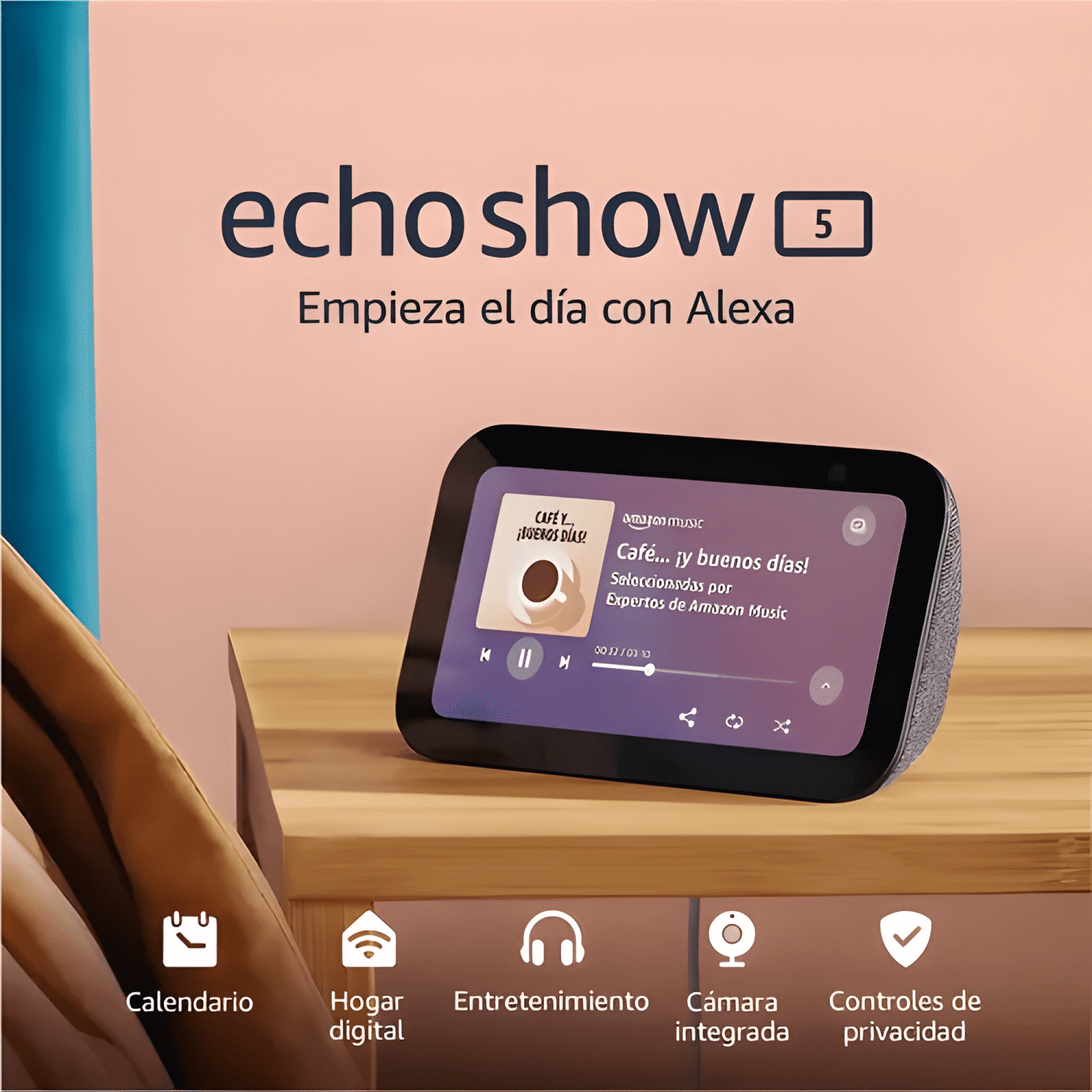 Show 5 3rd gen pantalla 5 5 control voz Negro-1