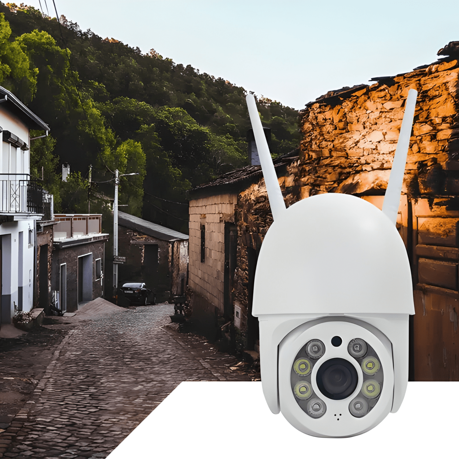 Cámara de Seguridad Hd Impermeable Wifi Outdoor Blanco-2